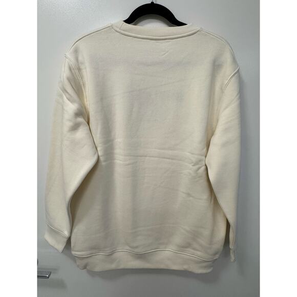 NWT New York City Cream Unisex Large Fleece Lined Cotton Crewneck NY Sweatshirt - Picture 2 of 5
